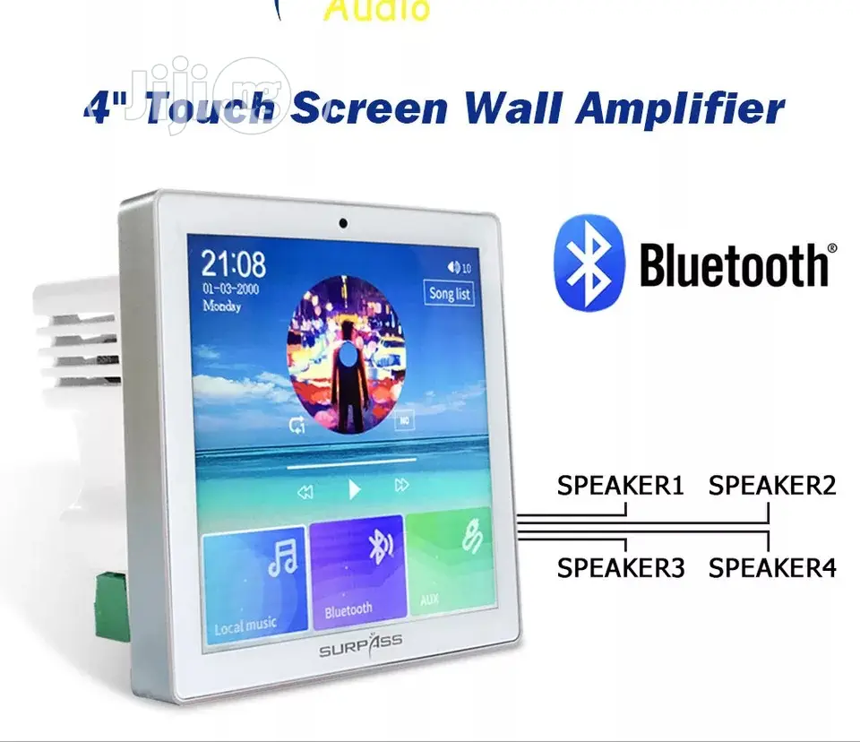 Screen Touch Bluetooth Ceiling Speaker Amplifier With Remote