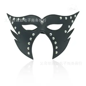 Leather Belt Stud Eye Mask Adult Sex Toys