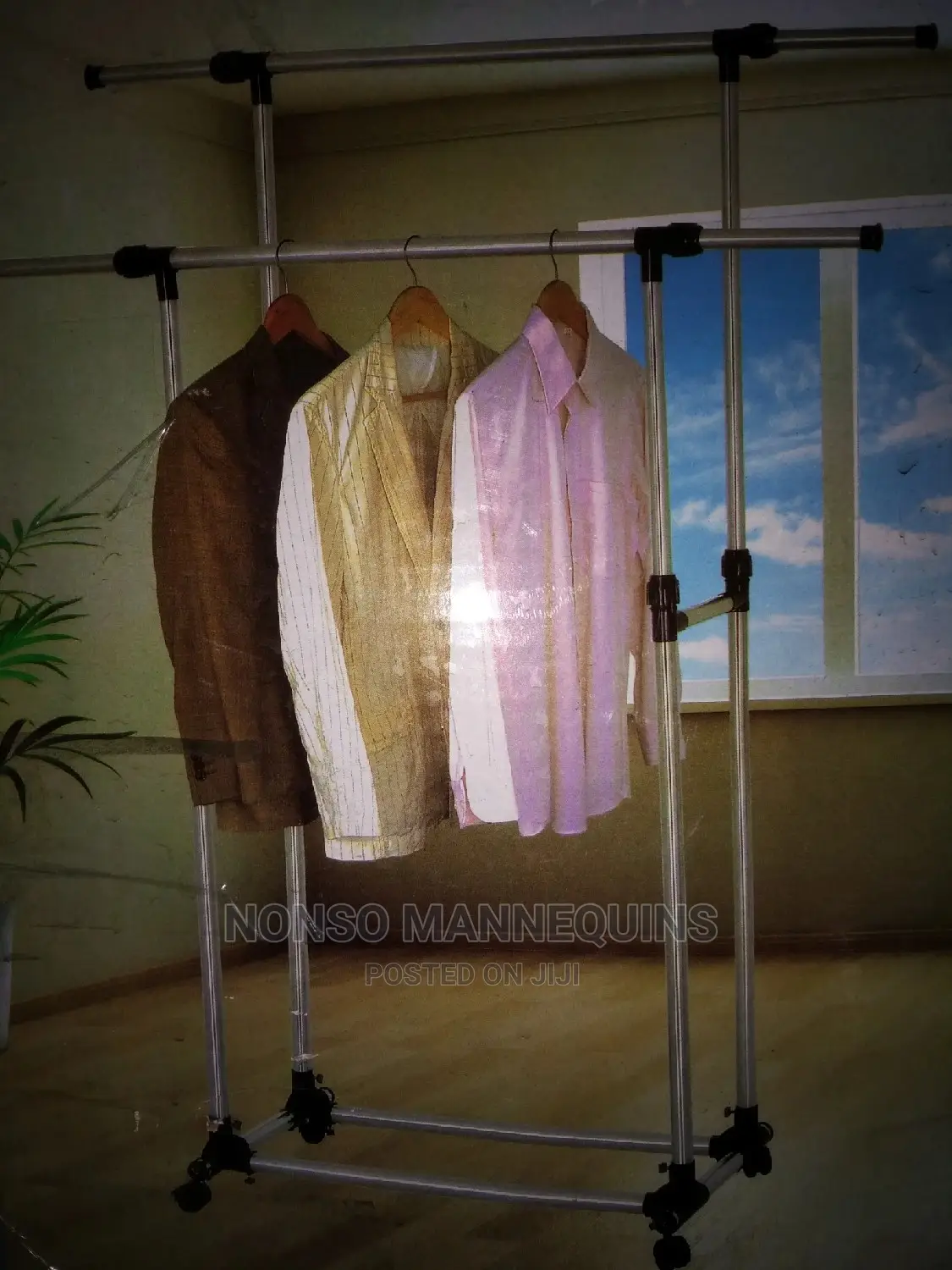 Double Pole Clothes Rack