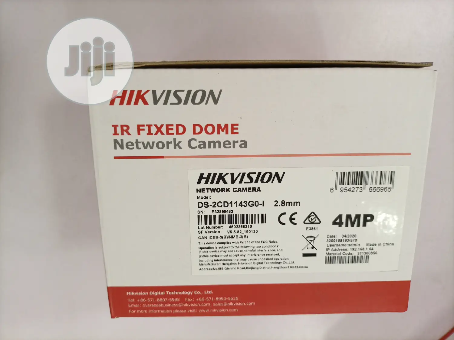 Hikvision 4 Mp Ir Fixed Dome Ip Camera Ds-2cd1143g0-I F2.8