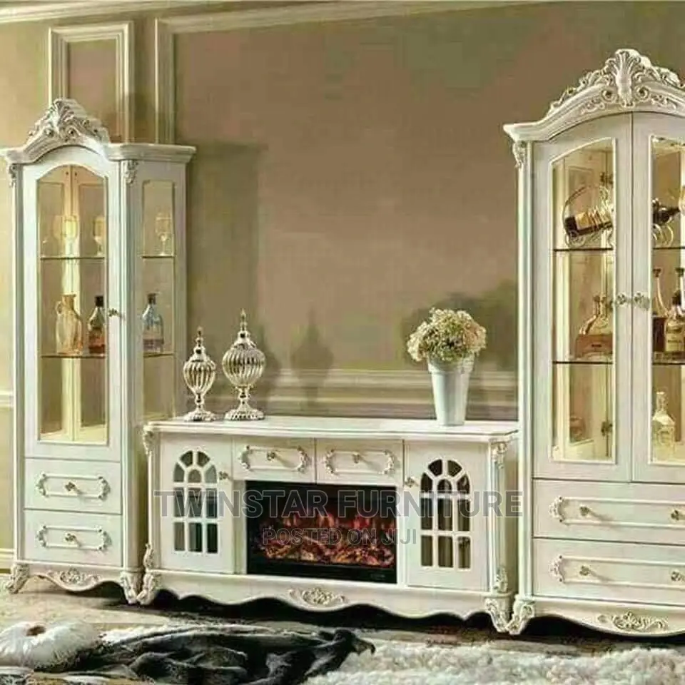 New Royal Tv Stand With Fire Display And Wine Bar Cellars