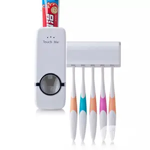 White Automatic Toothpaste Dispenser + 5toothbrush