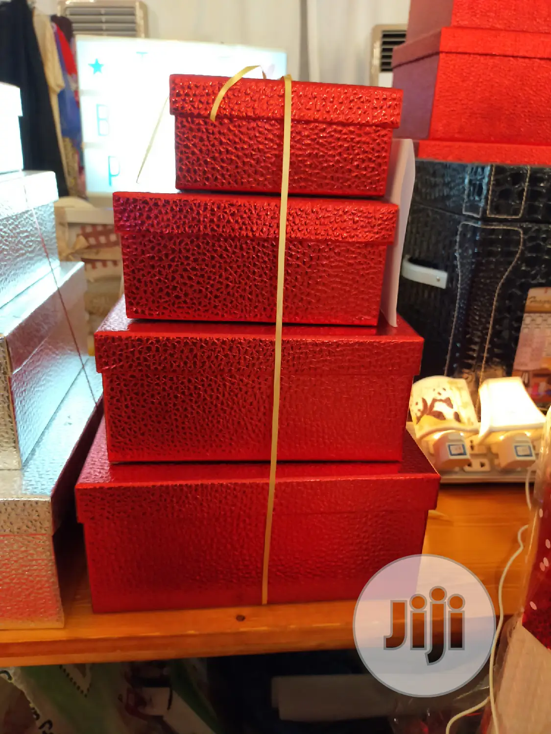 Red Gift Boxes Set of 4