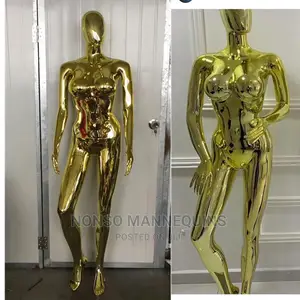 Straight Standing Arms and Denge Pose Gold Chrome