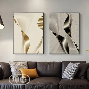Artwork Silver Golden Abstract Geometric