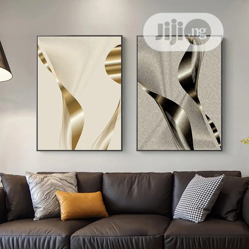 Artwork Silver Golden Abstract Geometric