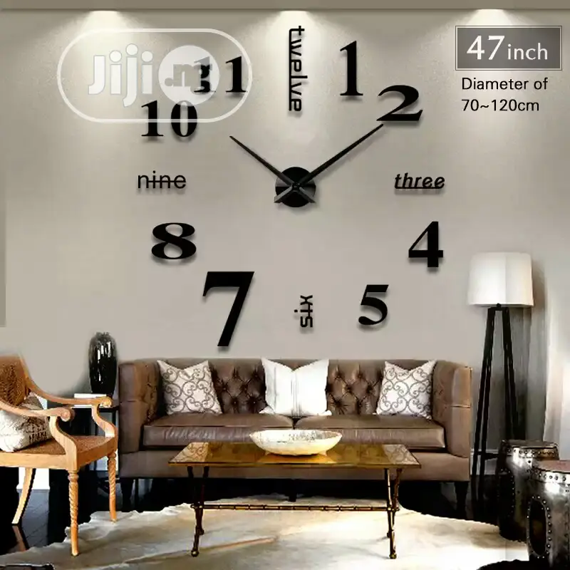 Large Wall Clock 3D DIY