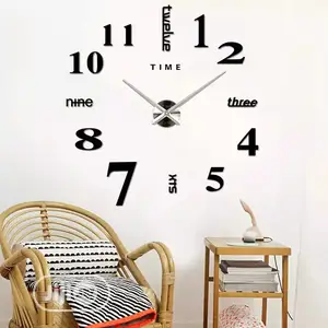 DIY Wall Clock 3D Mirror Clock