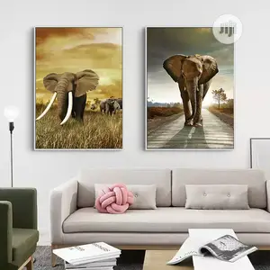 Elephant Wall Artwork With Frame