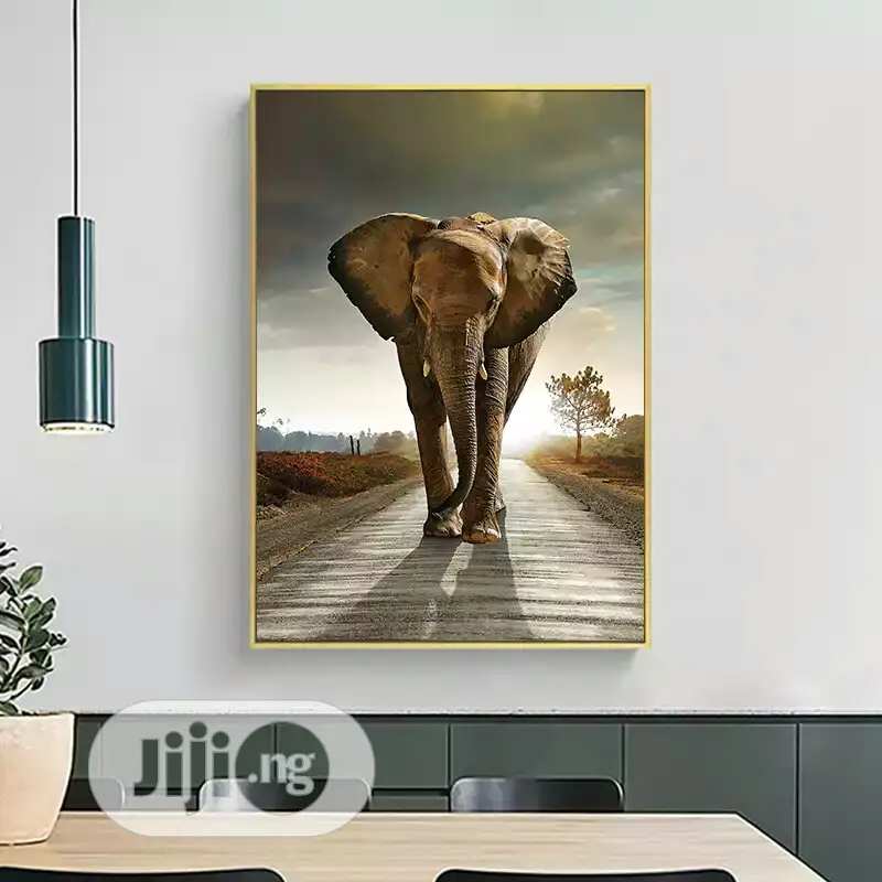 Elephant Wall Artwork With Frame