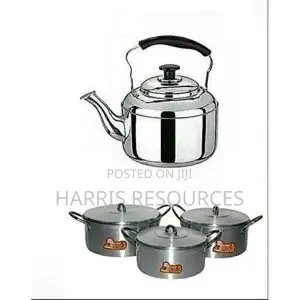 3 Pots + 4 Litres Whistling Kettle