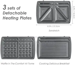 DSP 3 in 1 Sandwich Maker, Panini Grill, Waffle Maker