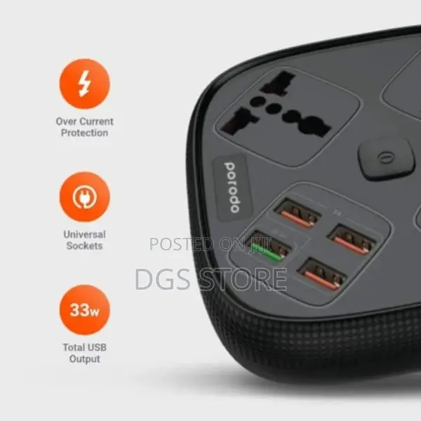 Porodo 4 Usb 3 Sockets