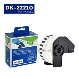 Compatible Dk-22210 Black on White Continuous Paper Label