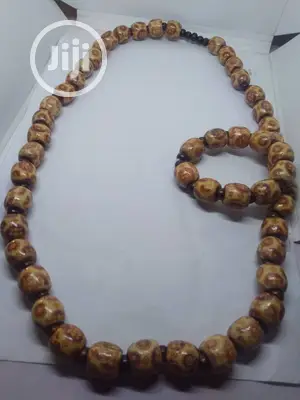 Men's Ceremonial Bead Neck Piece and Hand Bracelet