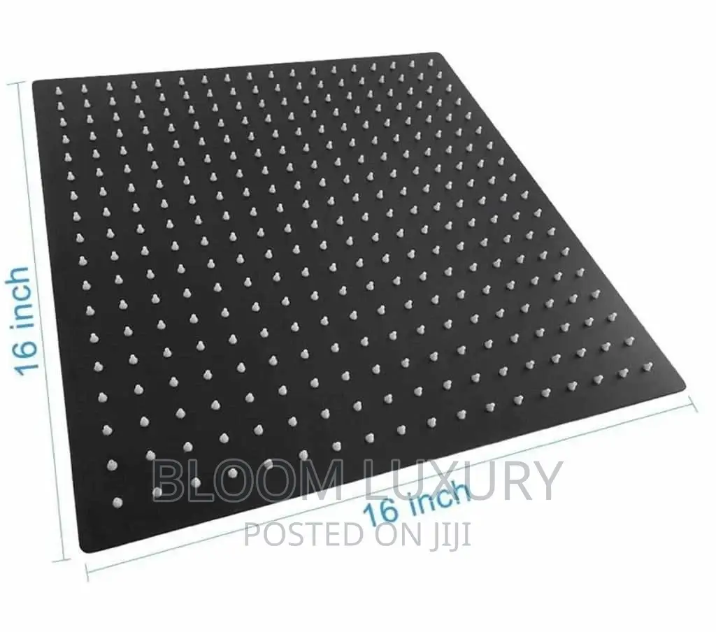 Black Rainfall Shower Head