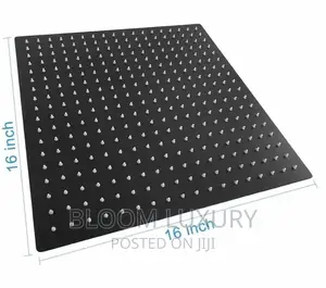 Black Rainfall Shower Head