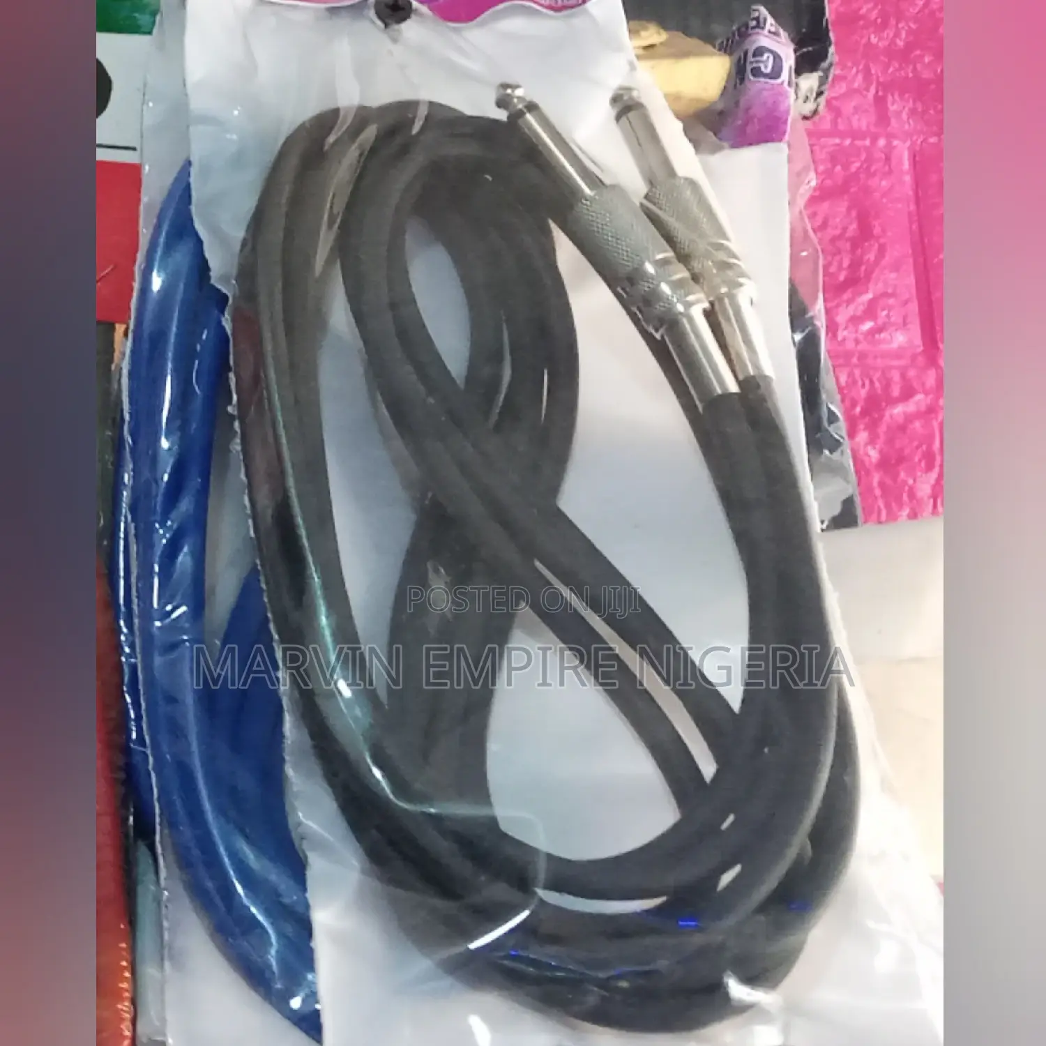 Black Cable Jack for Guitar Keyboard_ 20fts