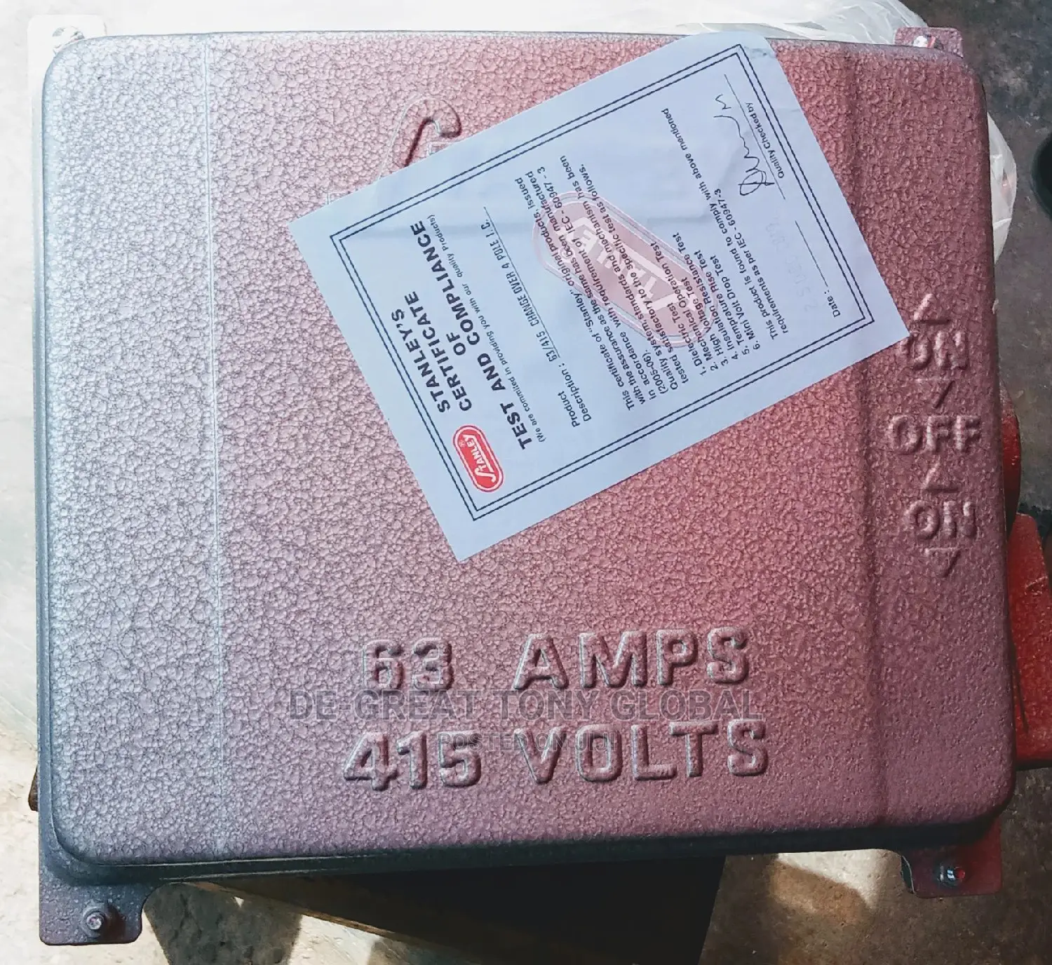 63amps Stanley Changeover Switch