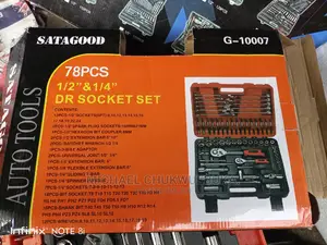 78 PCS 1⁄2 1⁄4 Drive Sockets Set With Combination Spanners