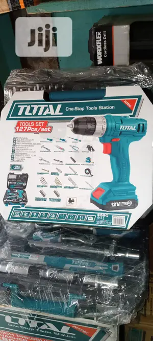 Total Tools Set With Cordless Drill