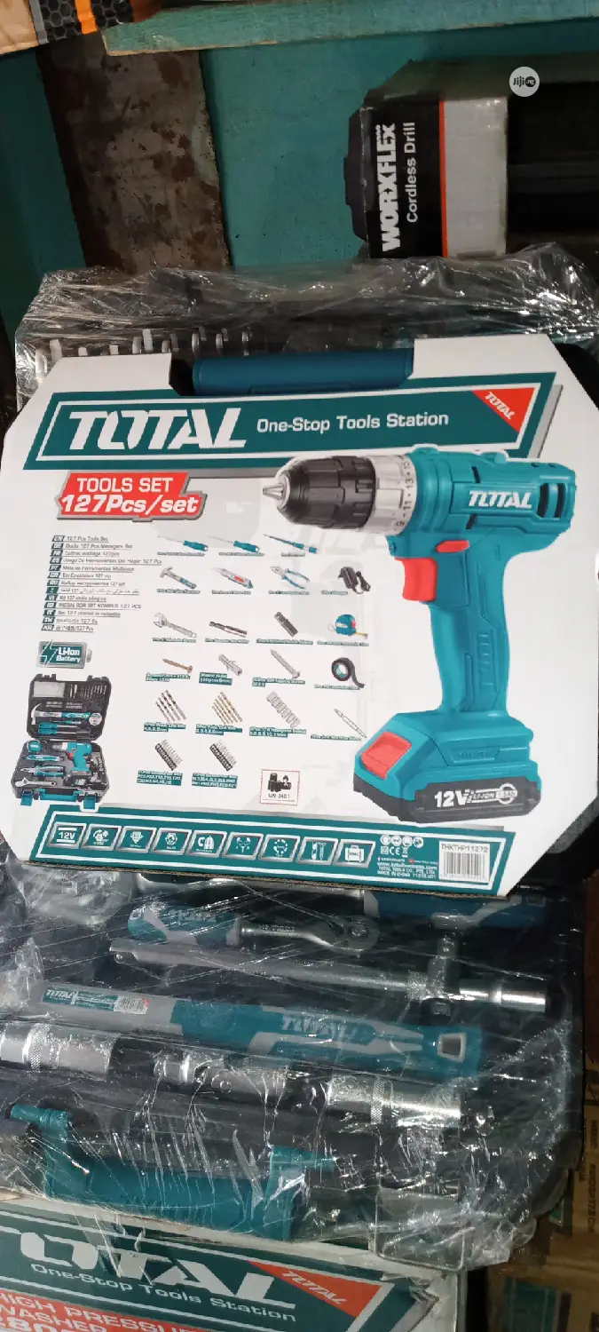 Total Tools Set With Cordless Drill