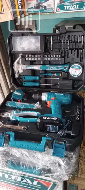 Total Tools Set With Cordless Drill