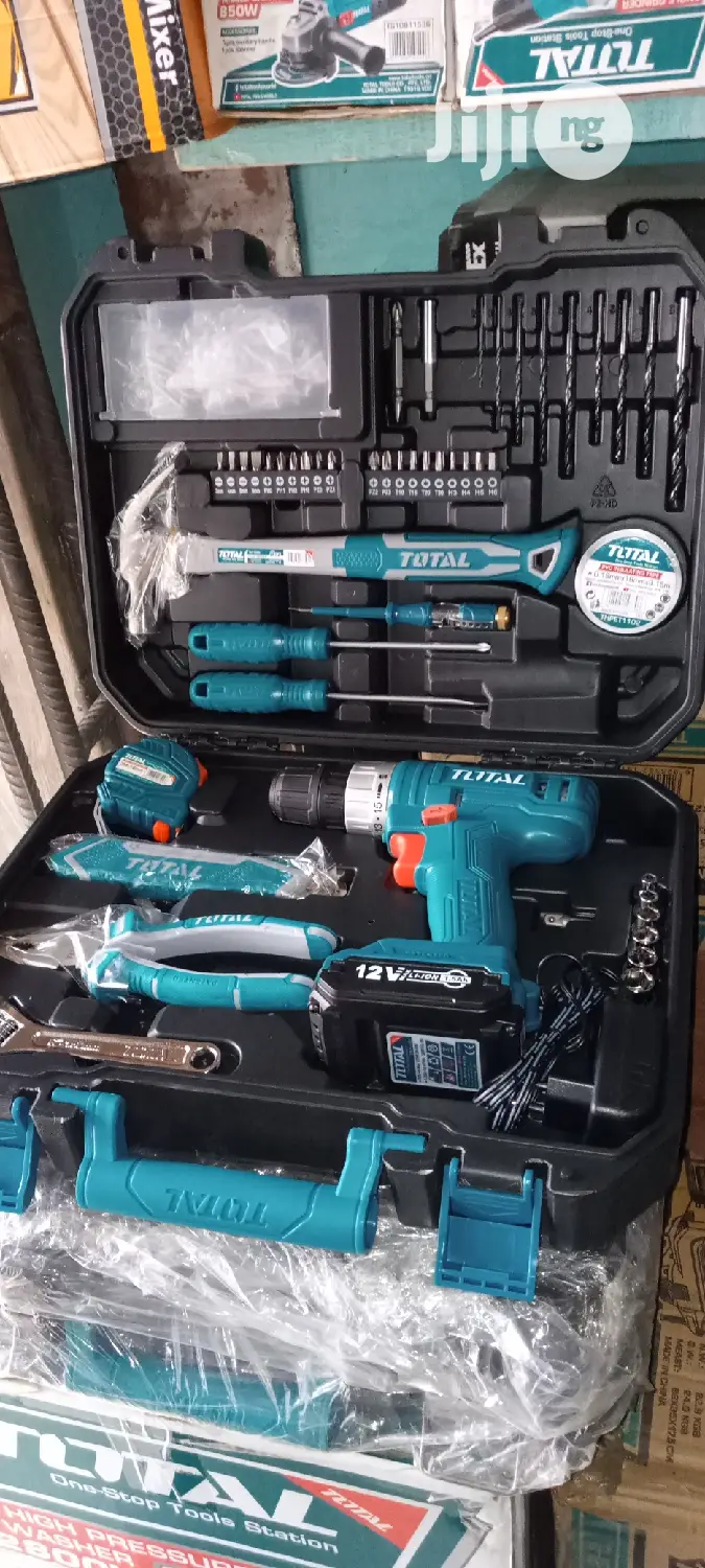 Total Tools Set With Cordless Drill