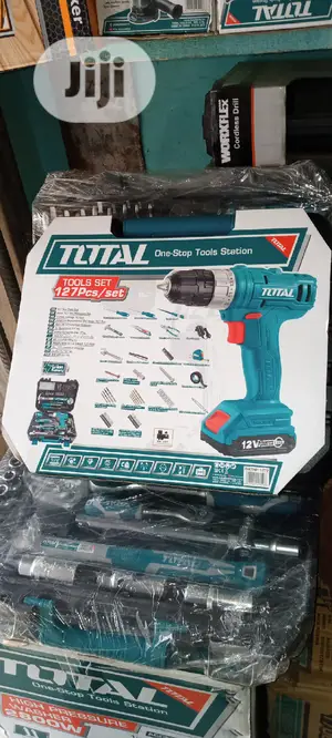 Total Tools Set With Cordless Drill