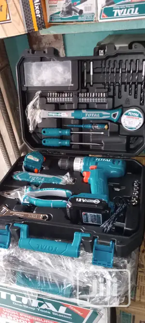 Total Tools Set With Cordless Drill