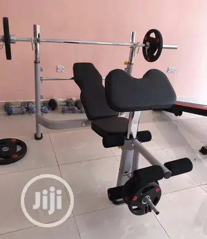Commercial Weight Lifting Bench Without Weights And Bar