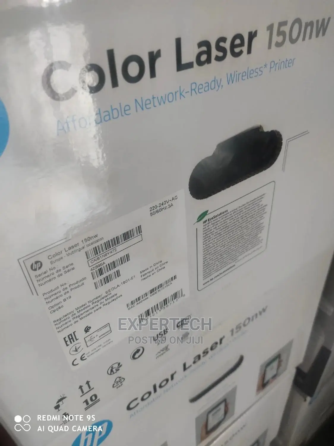 Hp Colour Laser 150nw Printer (4zb95a)