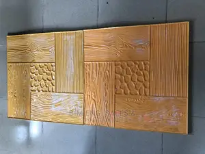 Wooden Frame Plank Concrete Stamped Compound Floor