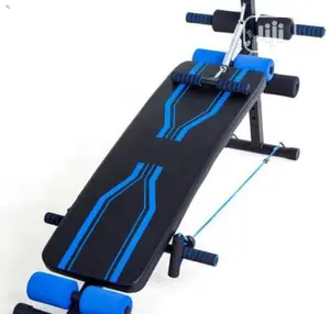 Curved Sit Up Bench With Rope, Spring, Dumbell and Foam
