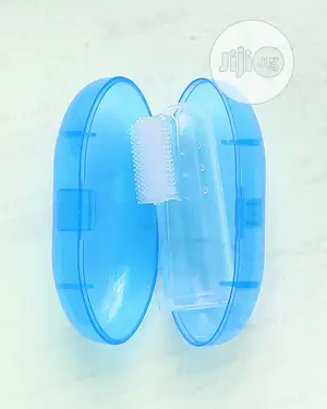 Finger Tooth Brush With Brush Case -Water Color
