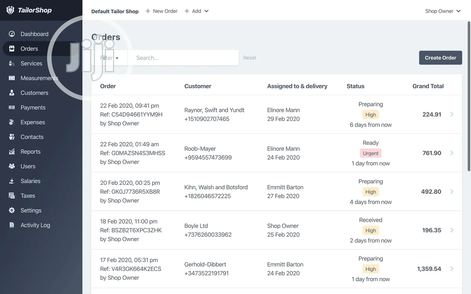 Tailor / Fashion Designer Management System / Software