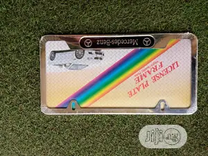 White Stainless Mercedes-Benz Cove Plate Frame Cover