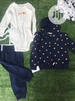 Baby Girl Hooded Jacket Cardigan Set 3 Pcsset