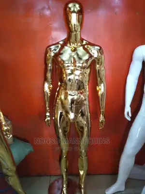 Gold Chrome Male Full Body Mannequins Display