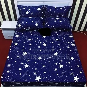 Blue Bedspread and 4 Pillowcases and Duvet