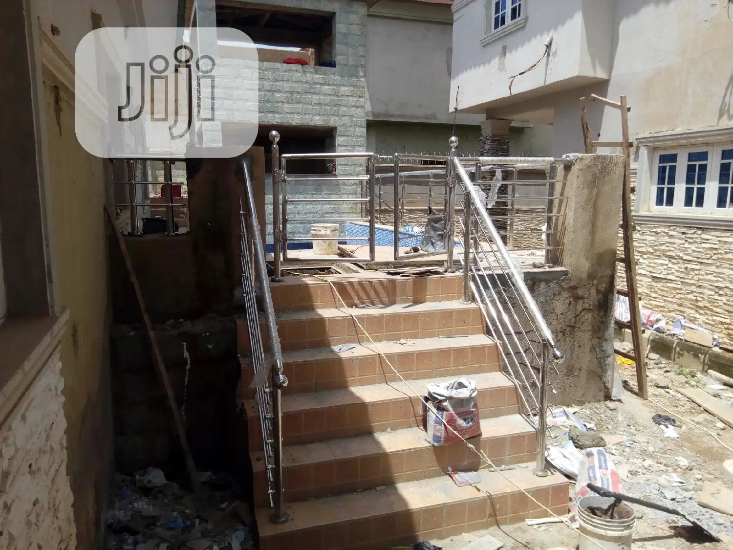 Stainless Entrance To Swimming Pool
