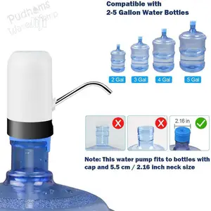 Rechargeable Automatic Water Dispenser - White