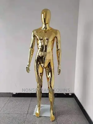Full Chrome Gold Man Display MANNEQUINS