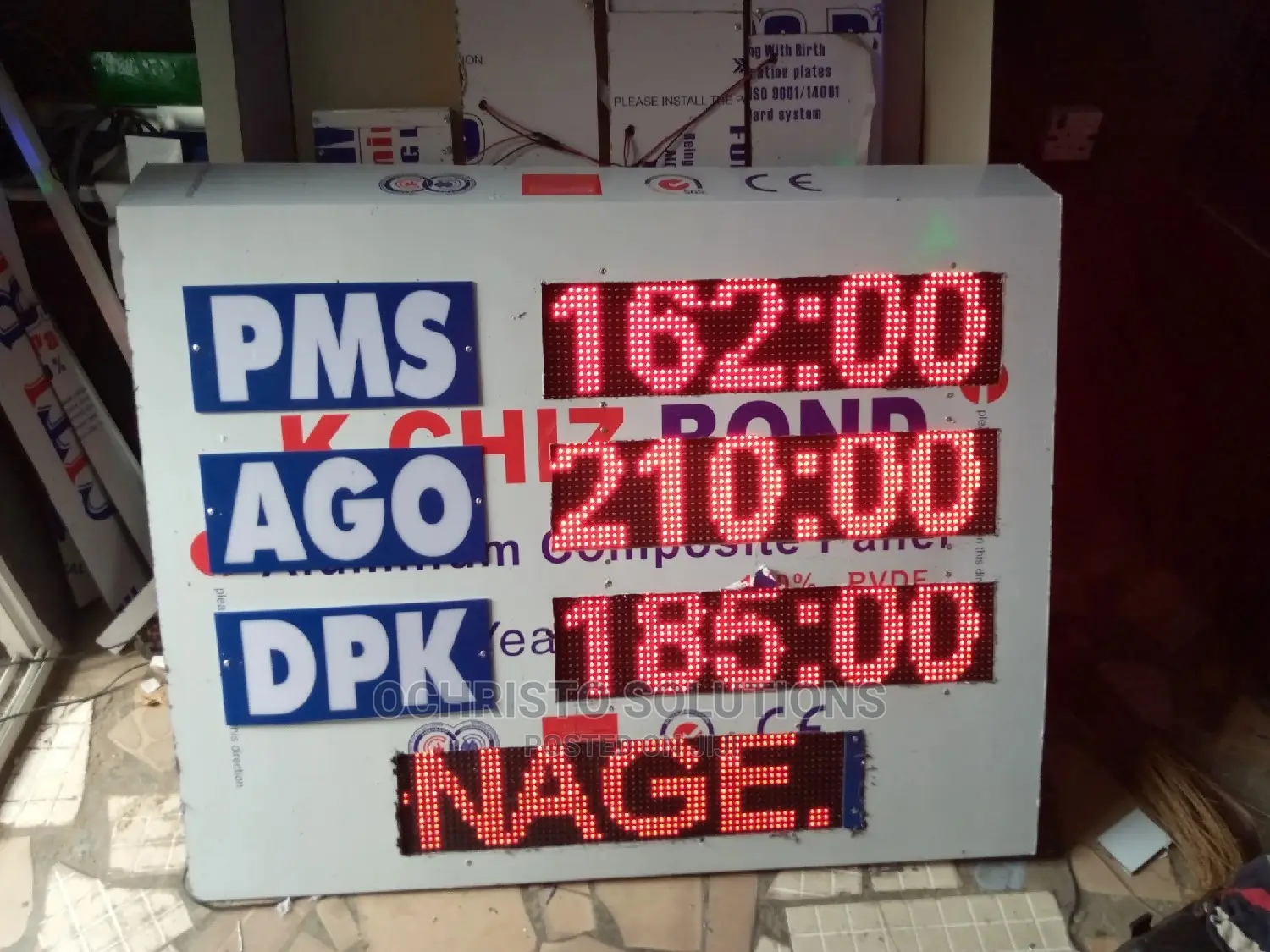Filling Station Price List