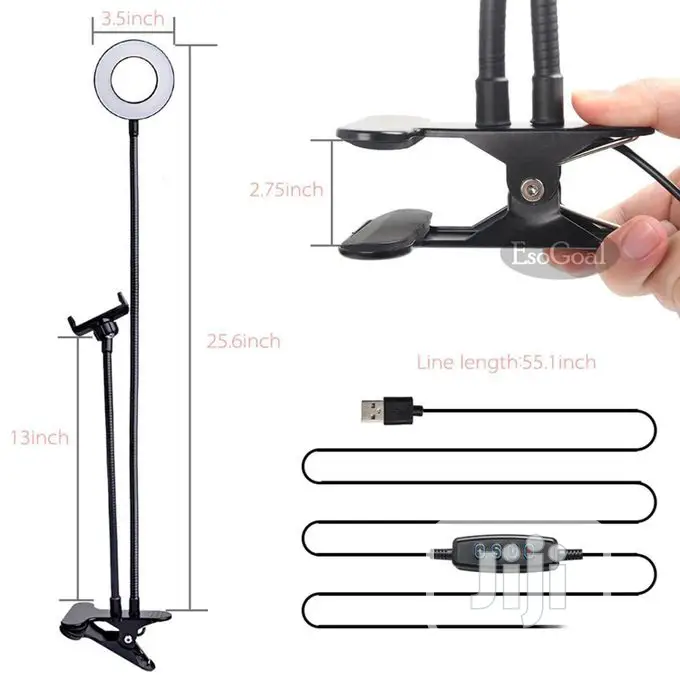Light LED Selfie Ring Cell Phone Holder Stand