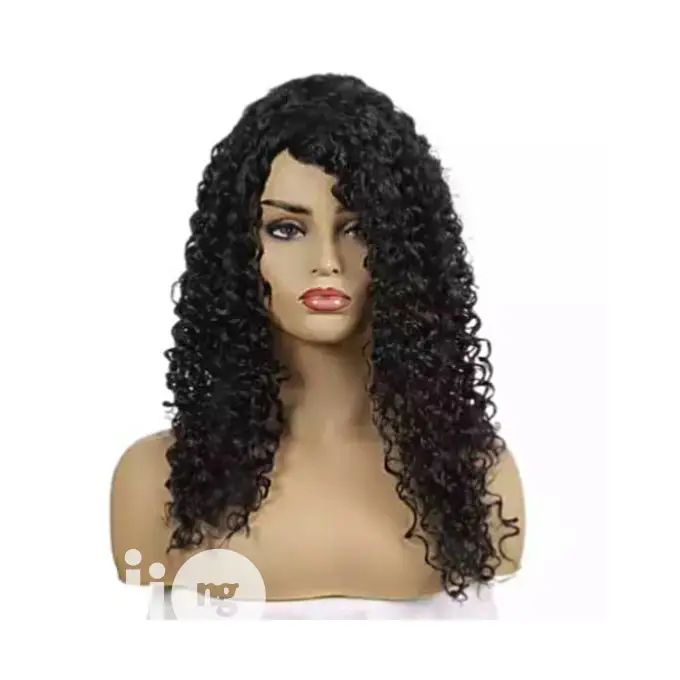 Black Wavy Invisible Parting Wig