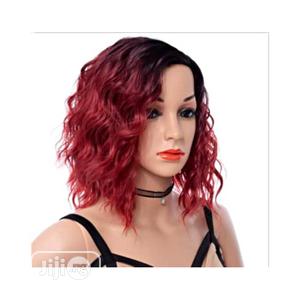Classy Wavy Black Burgundy Ombre Wig