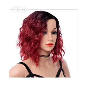 Dark Wavy Burgundy Black Ombre Wig
