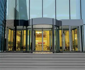 Glass Revolving Door For Hotel Airport Shoppingmall Hospital