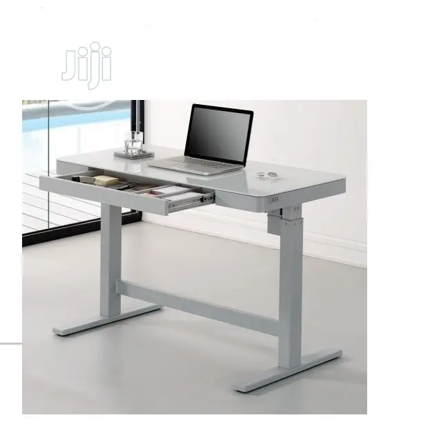 Adjustable Height Computer Desk – White